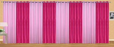 

Ville Style 153 cm (5 ft) Polyester Window Curtain (Pack Of 8)(Solid, Pink)