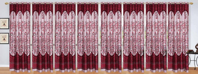 

Stella Creations 214 cm (7 ft) Polyester Door Curtain (Pack Of 8)(Printed, Maroon)