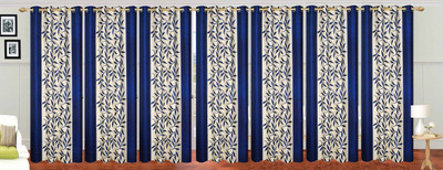 

Ville Style 275 cm (9 ft) Polyester Long Door Curtain (Pack Of 7)(Floral, Blue)