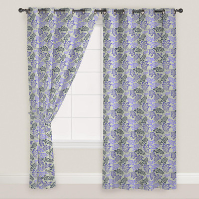 

Presto 150 cm (5 ft) Polyester Window Curtain (Pack Of 2)(Floral, Purple)