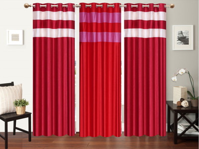 

Furnishing Zone 274 cm (9 ft) Polyester Long Door Curtain (Pack Of 3)(Plain, Multicolor)