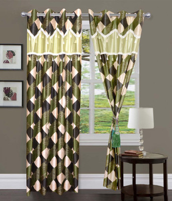 

JT International 213.36 cm (7 ft) Polyester Door Curtain (Pack Of 2)(Printed, Multicolor)