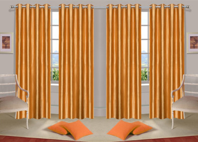 

Handloom Hut 213 cm (7 ft) Polyester Door Curtain (Pack Of 4)(Solid, Golden Crush)