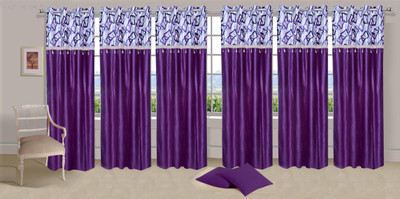 

Stella Creations 214 cm (7 ft) Polyester Door Curtain (Pack Of 6)(Printed, Purple)