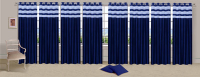 

Ville Style 214 cm (7 ft) Polyester Door Curtain (Pack Of 8)(Solid, Blue)