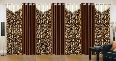 

Ville Style 214 cm (7 ft) Polyester Door Curtain (Pack Of 7)(Abstract, Brown)