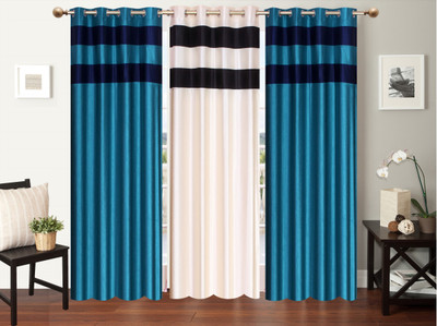 

Furnishing Zone 152 cm (5 ft) Polyester Window Curtain (Pack Of 3)(Plain, Multicolor)