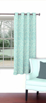 

Skipper 153 cm (5 ft) Blends Window Curtain Single Curtain(Motif, Blue)