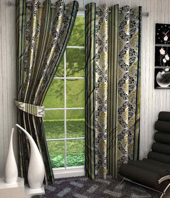 

NAMOFAB 213 cm (7 ft) Polyester Door Curtain (Pack Of 2)(Floral, Multicolor)