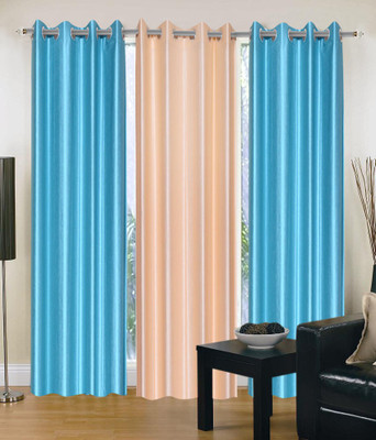 

JT International 213.36 cm (7 ft) Polyester Door Curtain (Pack Of 2)(Solid, Multicolor)