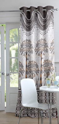 

Treendy Home 204 cm (7 ft) Jacquard Window & Door Curtain Single Curtain(Self Design, Multicolor)
