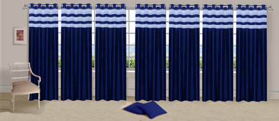 

Ville Style 214 cm (7 ft) Polyester Door Curtain (Pack Of 7)(Solid, Blue)