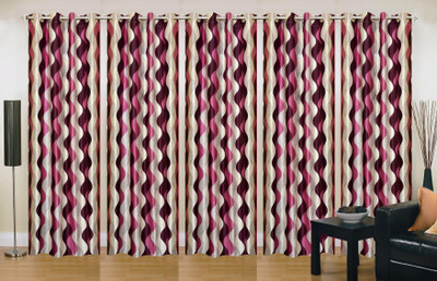 

Stella Creations 214 cm (7 ft) Polyester Door Curtain (Pack Of 5)(Printed, Pink)