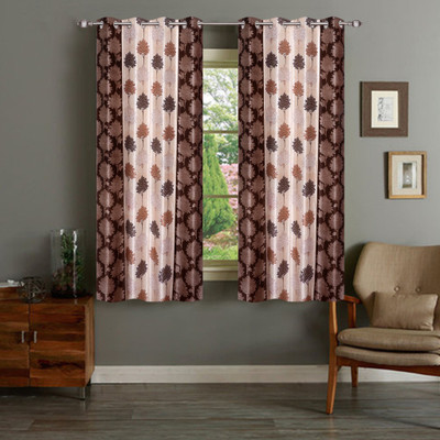 

IWS 152 cm (5 ft) Polyester Window Curtain (Pack Of 2)(Printed, Multicolor)