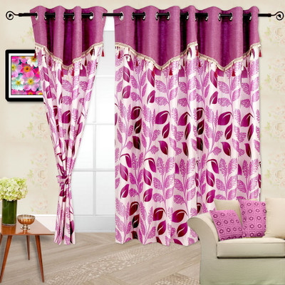 

Cortina 270 cm (9 ft) Polyester Long Door Curtain (Pack Of 2)(Solid, Purple)