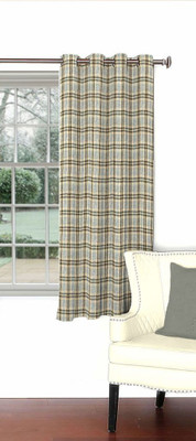 

Skipper 153 cm (5 ft) Blends Window Curtain Single Curtain(Geometric, Brown)