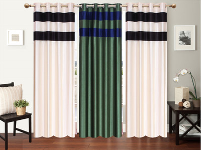 

Furnishing Zone 213 cm (7 ft) Polyester Door Curtain (Pack Of 3)(Plain, Multicolor)