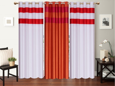 

Furnishing Zone 274 cm (9 ft) Polyester Long Door Curtain (Pack Of 3)(Plain, Multicolor)