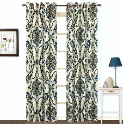 

Skipper 60 cm (2 ft) Polyester, Cotton, Blends Window Curtain Single Curtain(Motif, Brown / Blue)