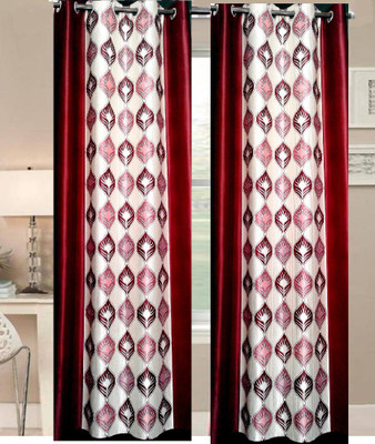 

Decor World 152 cm (5 ft) Polyester Window Curtain (Pack Of 2)(Abstract, Multicolor)