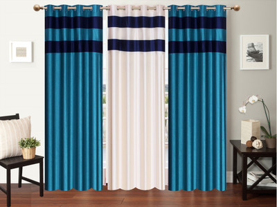 

Furnishing Zone 274 cm (9 ft) Polyester Long Door Curtain (Pack Of 3)(Plain, Multicolor)