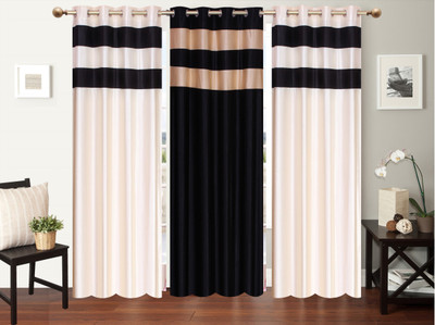 

Furnishing Zone 213 cm (7 ft) Polyester Door Curtain (Pack Of 3)(Plain, Multicolor)