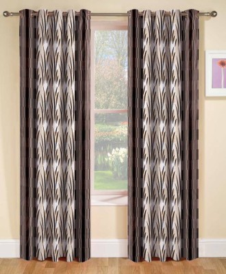 

Red N Hot 152 cm (5 ft) Polyester Window Curtain (Pack Of 2)(Floral, Brown)