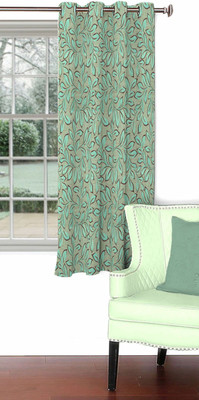 

Skipper 153 cm (5 ft) Blends Window Curtain Single Curtain(Floral, Aqua)