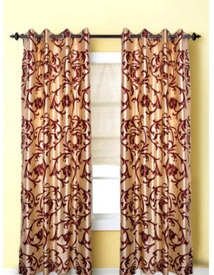 

JT International 213.36 cm (7 ft) Polyester Door Curtain (Pack Of 2)(Abstract, Beige)
