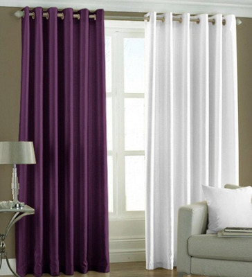 

Excel Bazaar 214 cm (7 ft) Polyester Door Curtain (Pack Of 2)(Plain, Purple, White)
