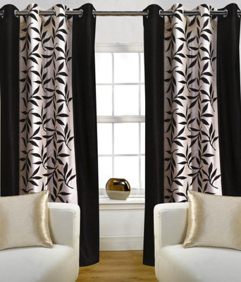 

Lord Krishna 210 cm (7 ft) Polyester Door Curtain (Pack Of 2)(Floral, Brown)