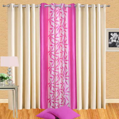 

Excel Bazaar 214 cm (7 ft) Polycotton Door Curtain (Pack Of 3)(Plain, Multicolor)