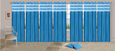 

Ville Style 214 cm (7 ft) Polyester Door Curtain (Pack Of 7)(Solid, Light Blue)