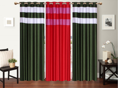 

Furnishing Zone 152 cm (5 ft) Polyester Window Curtain (Pack Of 3)(Plain, Multicolor)