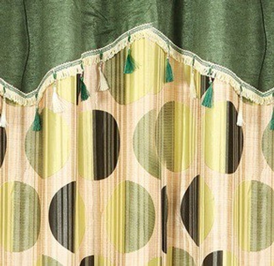 

Cortina 270 cm (9 ft) Polyester Long Door Curtain (Pack Of 2)(Solid, Green)