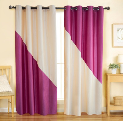 

Home Candy 212 cm (7 ft) Polyester Door Curtain (Pack Of 2)(Plain, Multicolor)