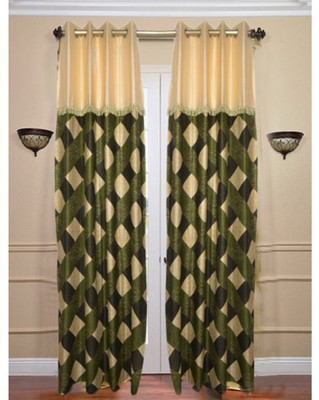 

JT International 213.36 cm (7 ft) Polyester Door Curtain (Pack Of 2)(Striped, Multicolor)
