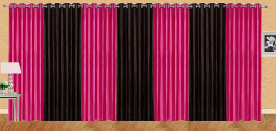 

Stella Creations 214 cm (7 ft) Polyester Door Curtain (Pack Of 7)(Solid, Brown, Pink)