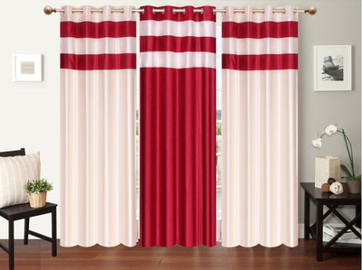 

Furnishing Zone 213 cm (7 ft) Polyester Door Curtain (Pack Of 3)(Plain, Multicolor)