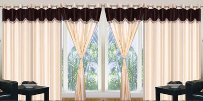 

Italian Fab 152 cm (5 ft) Polyester Window Curtain (Pack Of 4)(Plain, Beige)