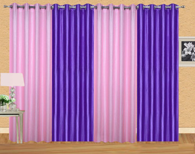

Stella Creations 214 cm (7 ft) Polyester Door Curtain (Pack Of 4)(Solid, Pink, Purple)