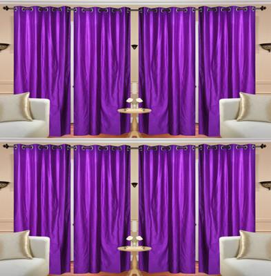

Handloom Hut 152 cm (5 ft) Polyester Window Curtain (Pack Of 8)(Solid, Plain Crush Purple)