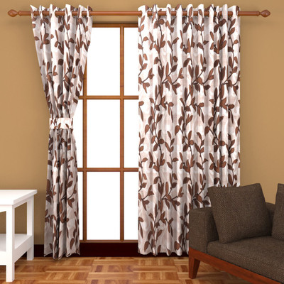 

Home Fantasy 213 cm (7 ft) Polyester Door Curtain (Pack Of 2)(Floral, Multicolor)