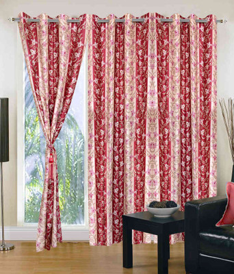

JT International 213.36 cm (7 ft) Polyester Door Curtain (Pack Of 2)(Solid, Multicolor)