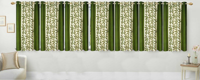 

Ville Style 153 cm (5 ft) Polyester Window Curtain (Pack Of 7)(Floral, Green)
