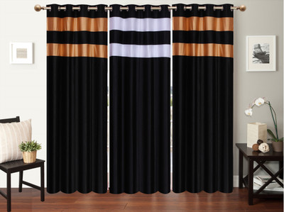 

Furnishing Zone 274 cm (9 ft) Polyester Long Door Curtain (Pack Of 3)(Plain, Multicolor)