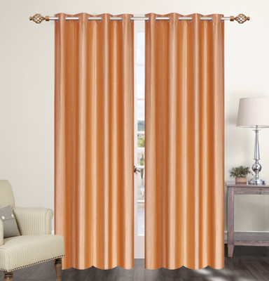 

Furnishing Zone 152 cm (5 ft) Polyester Window Curtain (Pack Of 2)(Plain, Beige)