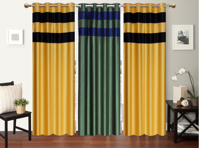 

Furnishing Zone 152 cm (5 ft) Polyester Window Curtain (Pack Of 3)(Plain, Multicolor)