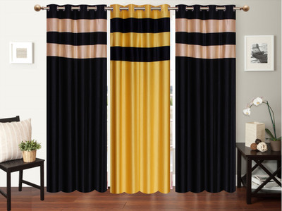 

Furnishing Zone 213 cm (7 ft) Polyester Door Curtain (Pack Of 3)(Plain, Multicolor)