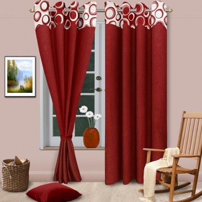 

Vorhang 210 cm (7 ft) Polyester Door Curtain Single Curtain(Solid, Maroon)